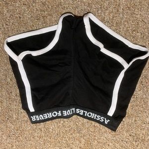 Assholes live forever brand shorts